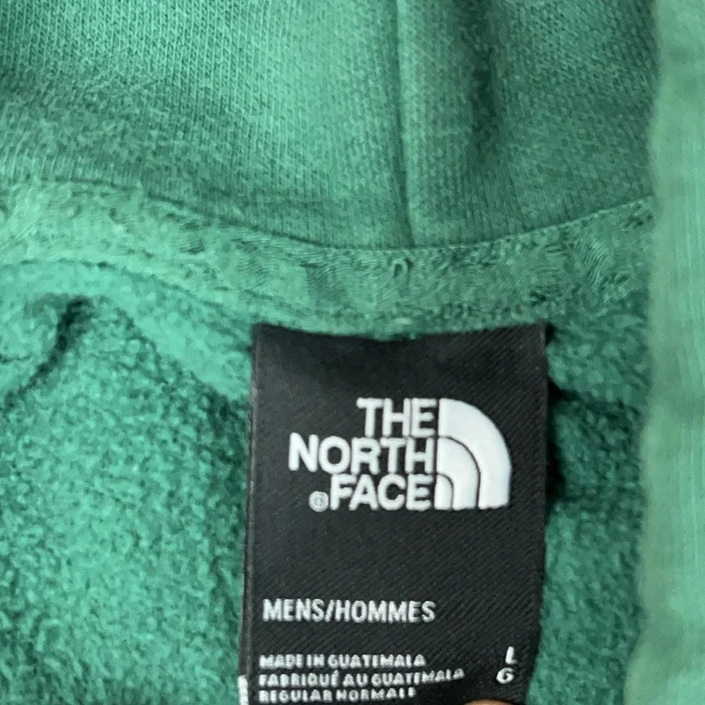 The North Face Hoodie Mens Large Green Pullover Fleece Graphic Outdoor Hiking